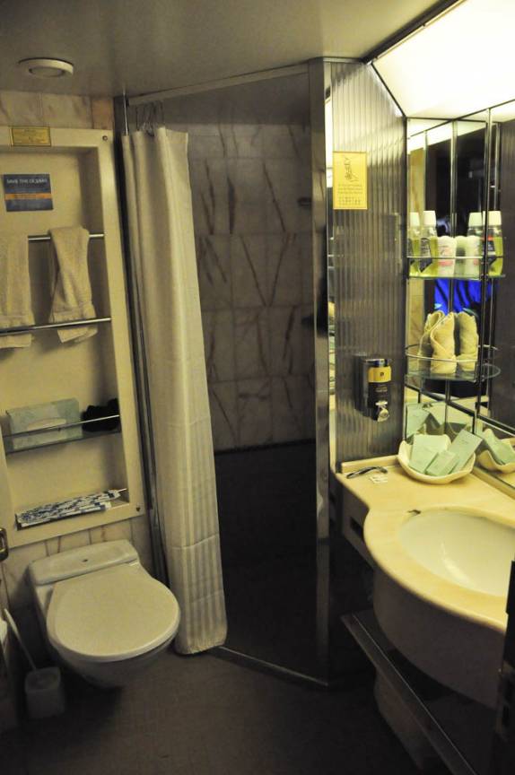 Banheiro da nossa cabine no Sea Spirit